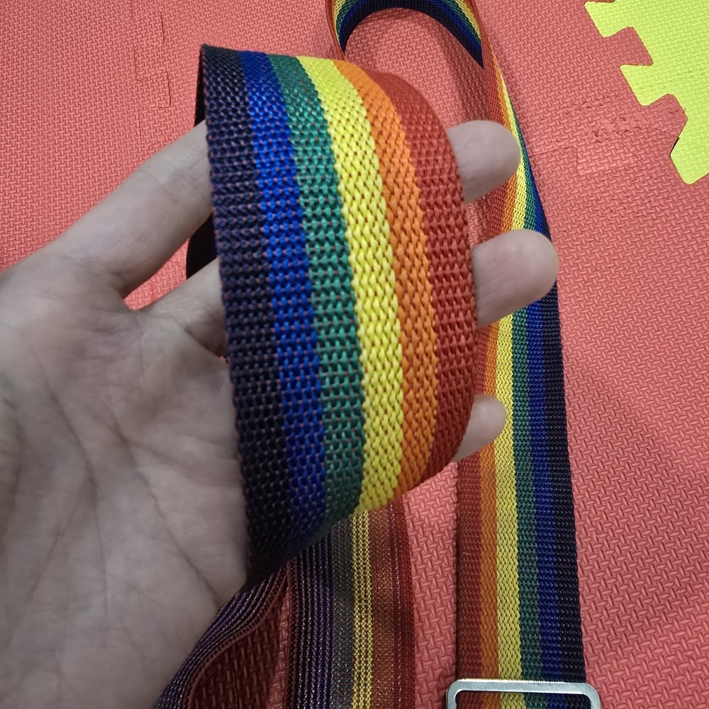 Vintage Nicholas Rainbow‎ Striped Suspenders Braces Made in USA No. 113 Retro - Picture 8 of 9